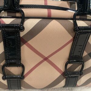 Authentic burberry PVC Boston Bag